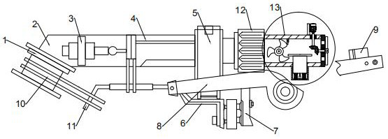 Vertical rocker arm type automatic nozzle