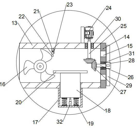 Vertical rocker arm type automatic nozzle