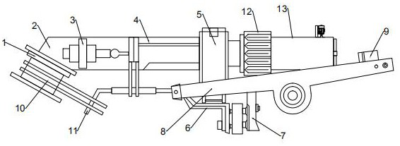 Vertical rocker arm type automatic nozzle