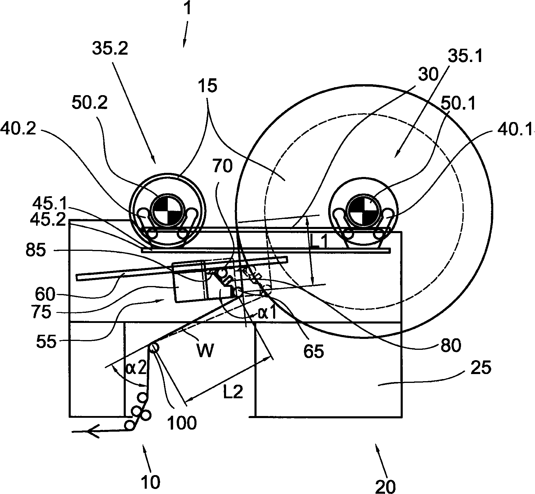 Method and structure for fibrous web debatching device