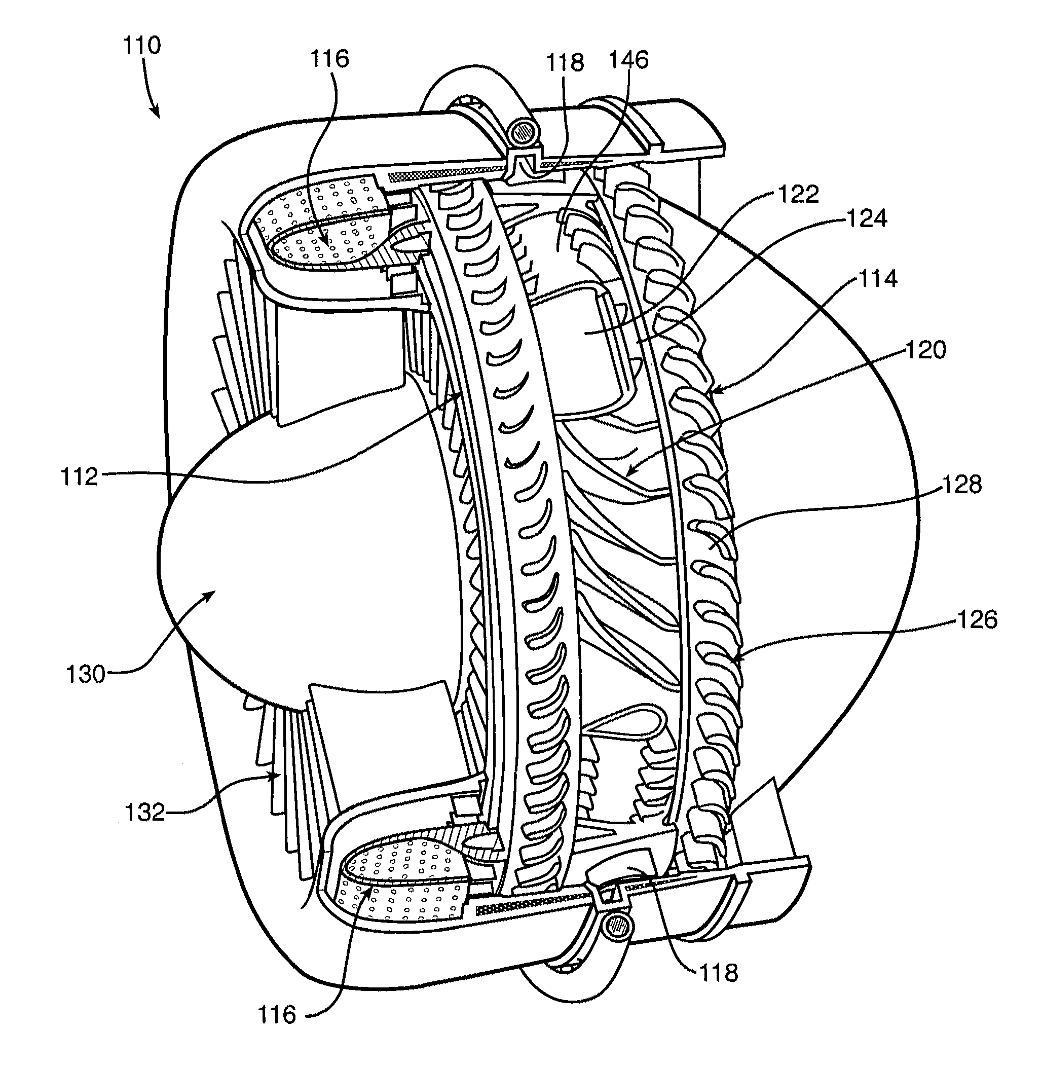 Gas turbine engine with dual compression rotor