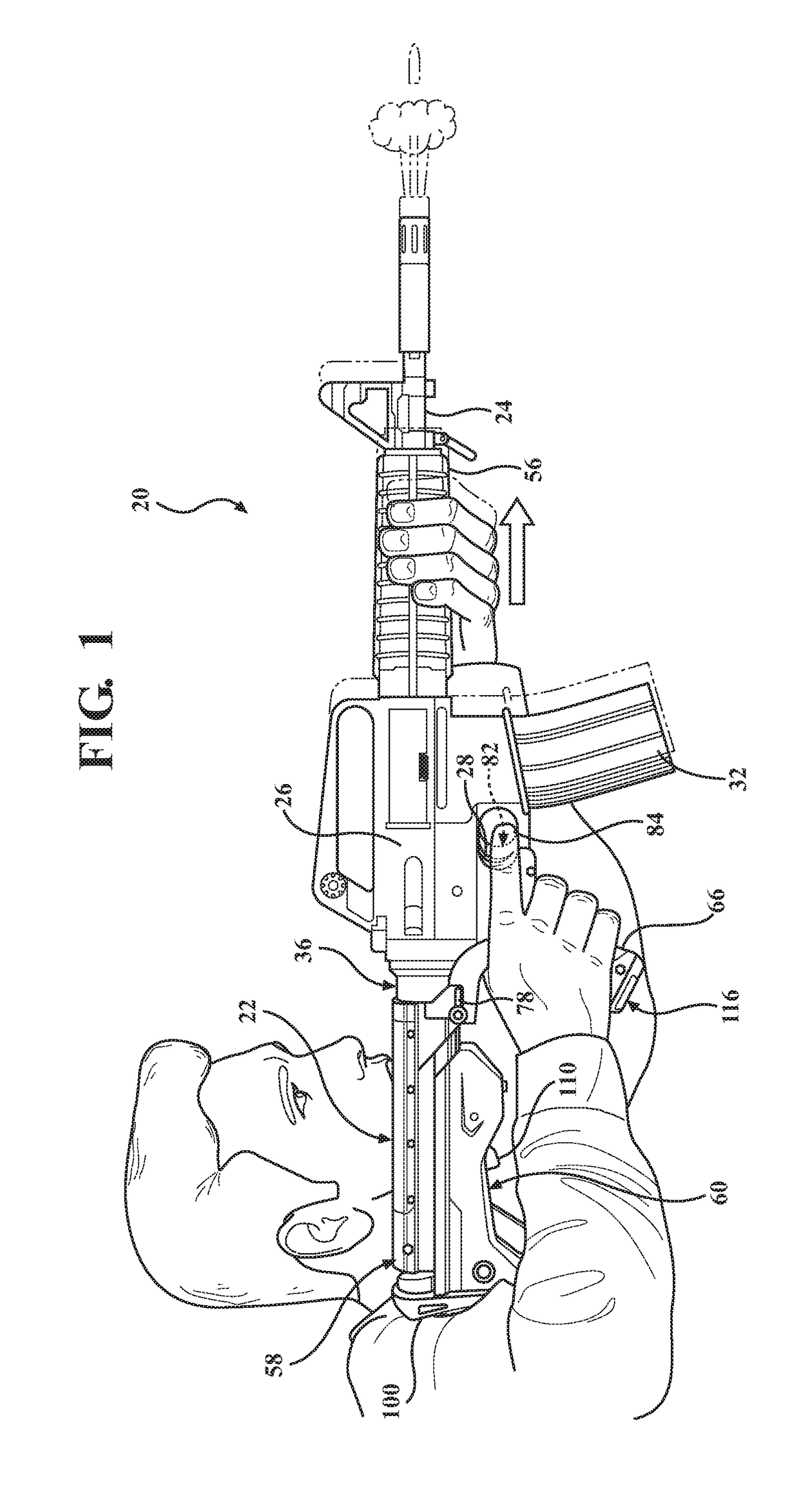 Adjustable length slide-action rifle stock