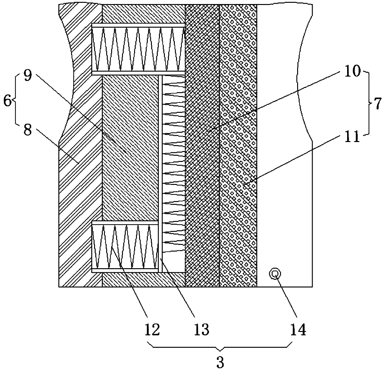 Electrothermal health care lining combined and arranged according to human physiology