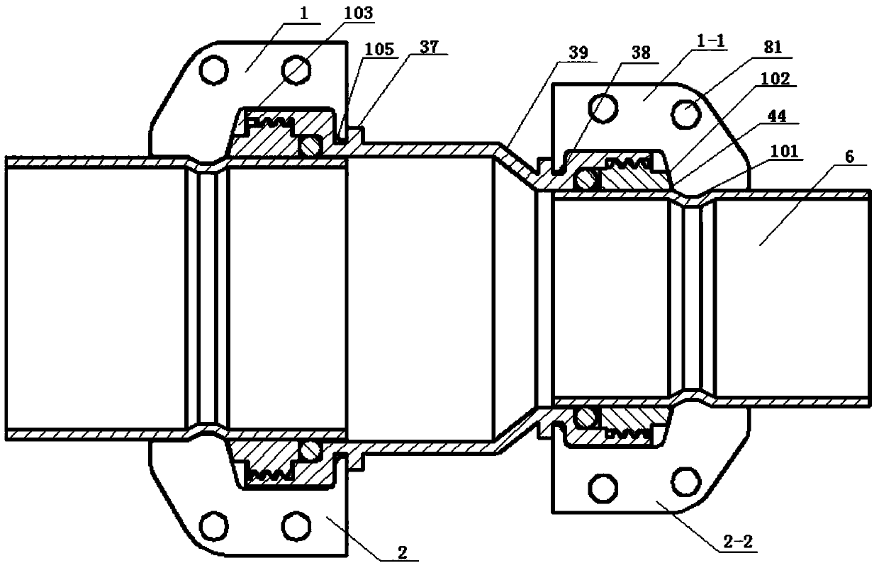 A clamp type reducing pipe connection device