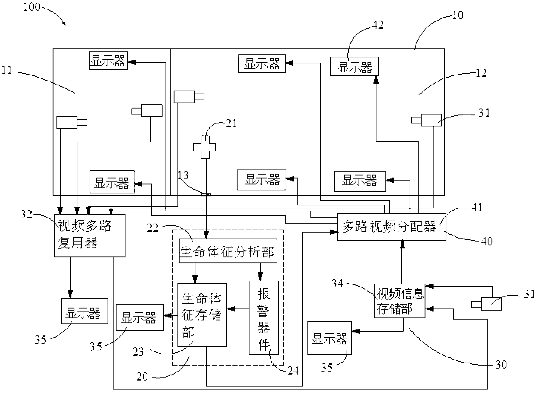 Hyperbaric oxygen chamber treatment monitoring system