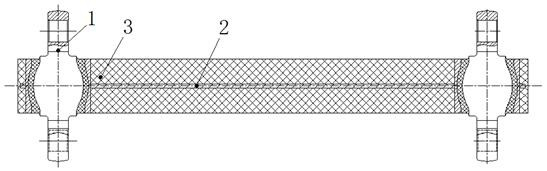 Manufacturing method of lightweight connecting rod with rubber-metal ball joint