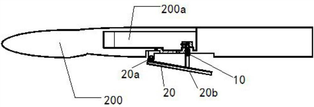 Water surface aircraft model water landing buffer shock absorber and water surface aircraft model