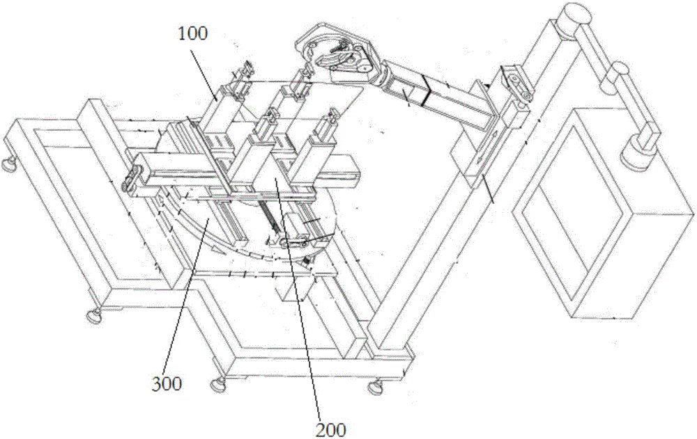 Position adjusting mechanism for taping machine clamping mechanism