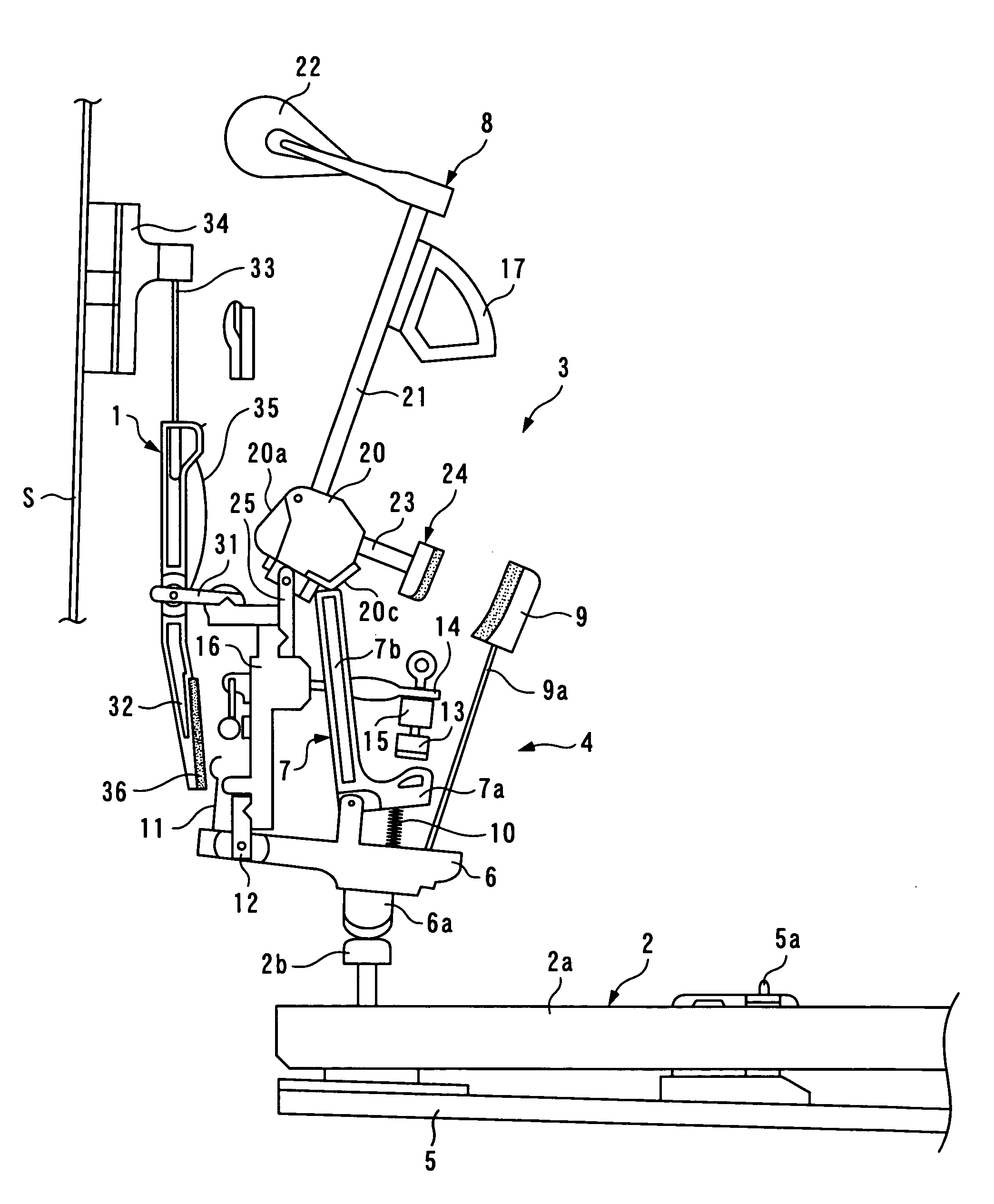 Damper lever for upright piano