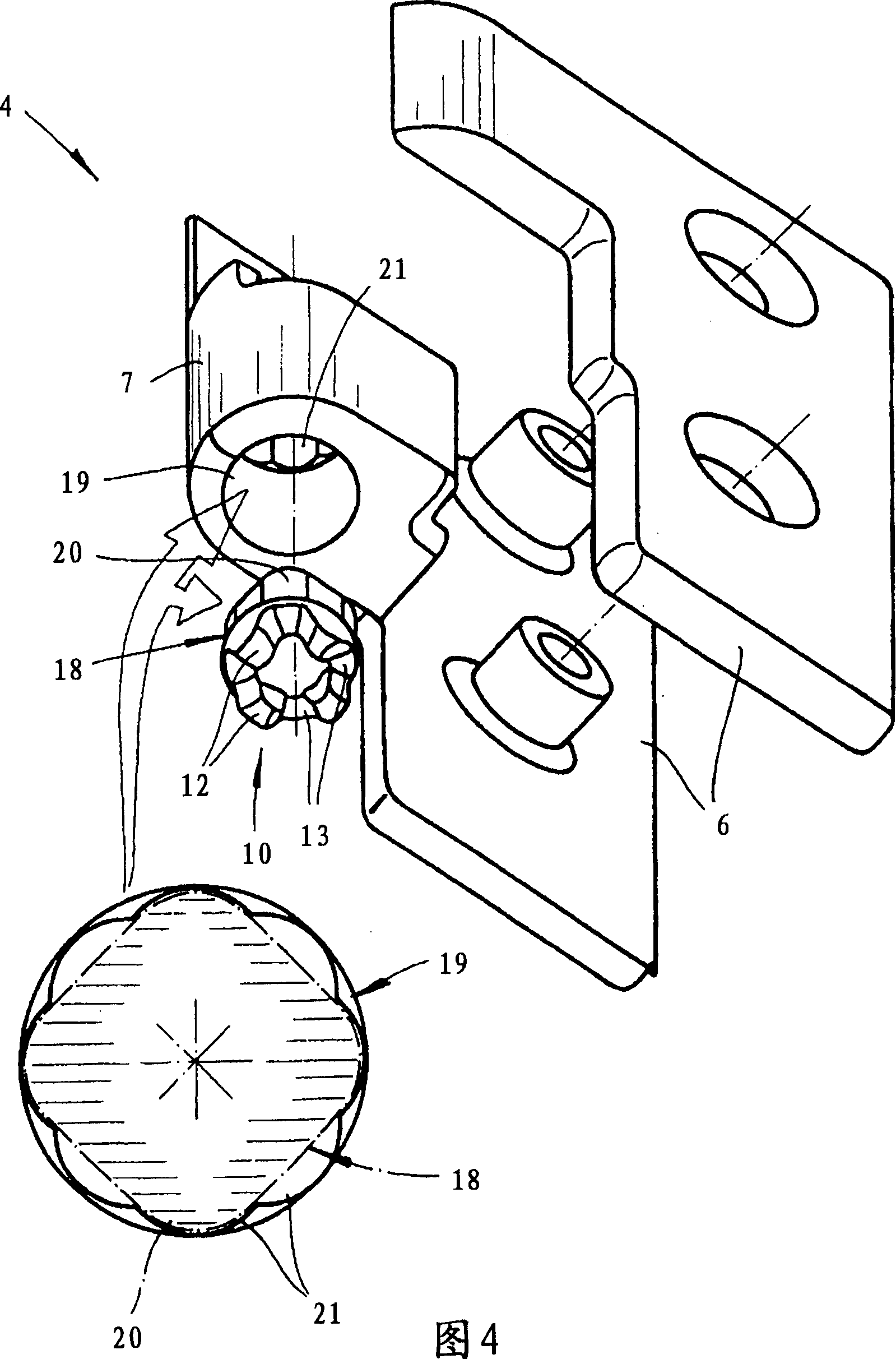 Fitting for fixing a doorwing