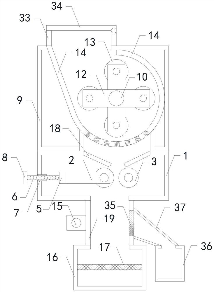 Crushing device for coal assay