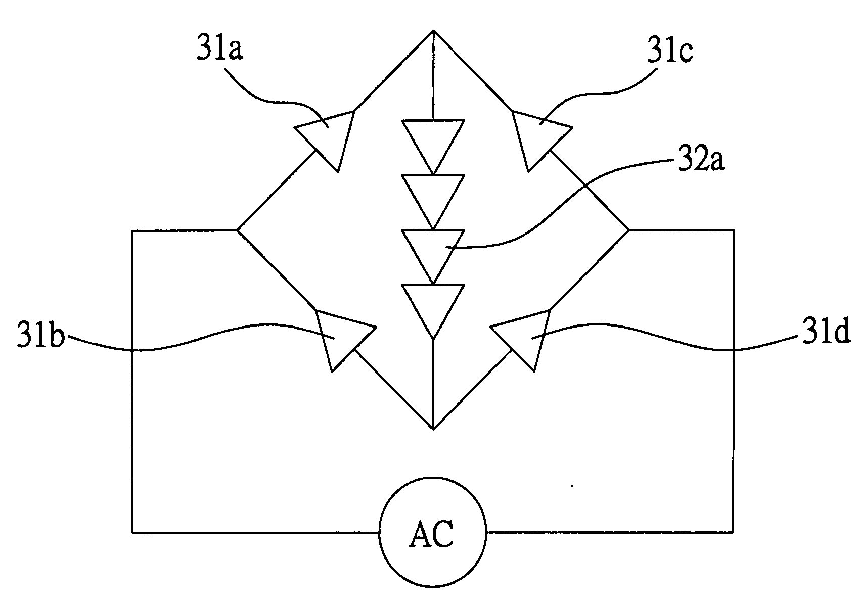 Alternating current light-emitting device and fabrication method thereof