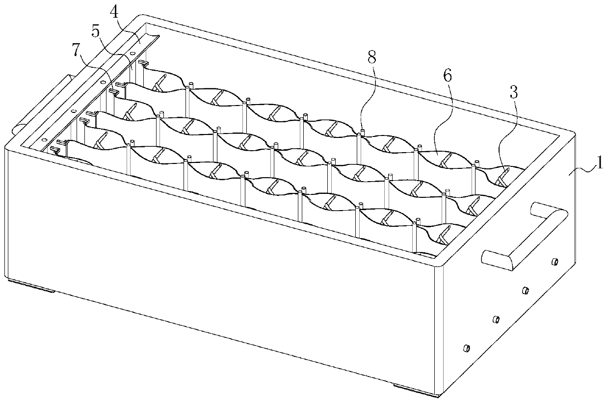 A cold chain transport box for temperate rose cut flower branch logistics