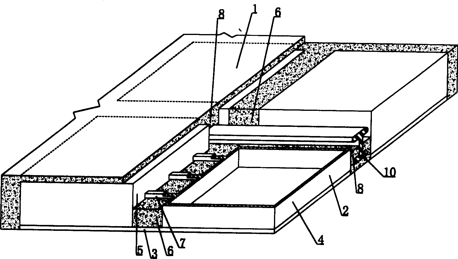 Hollow reinforced concrete board