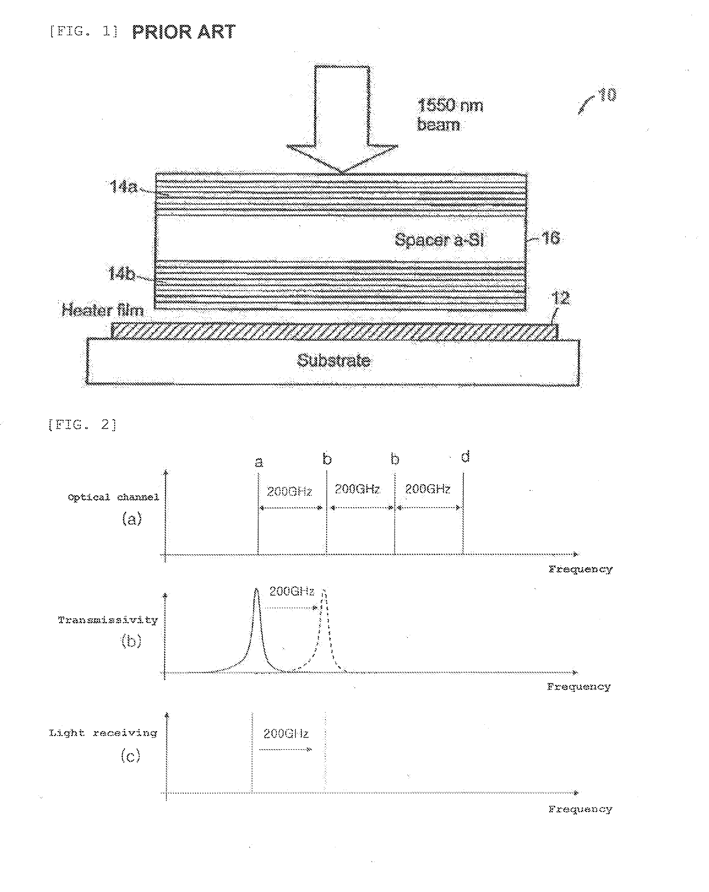 Optical receiver using wavelength tunable filter