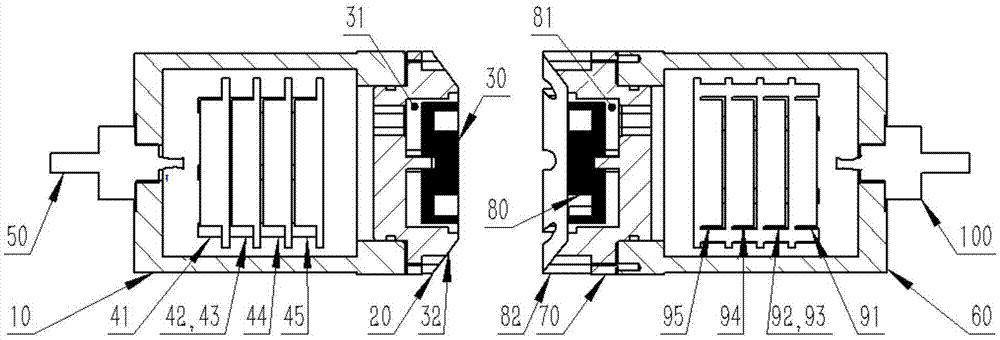 Underwater signal electrical-coupling non-contact type bi-directional transmission connector