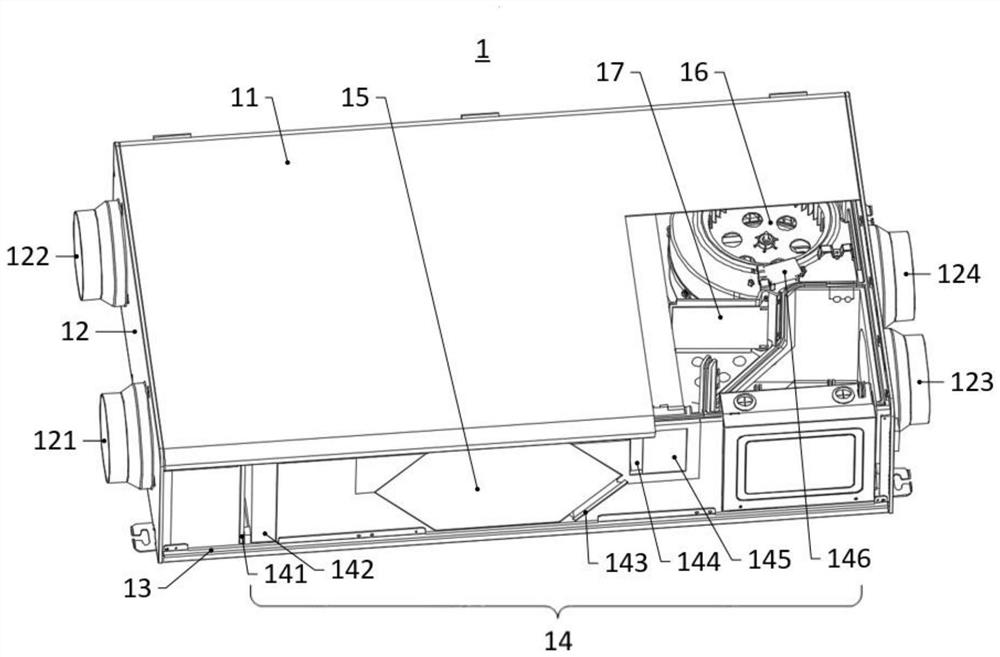 Total-heat fresh air ventilator with double-layer air duct