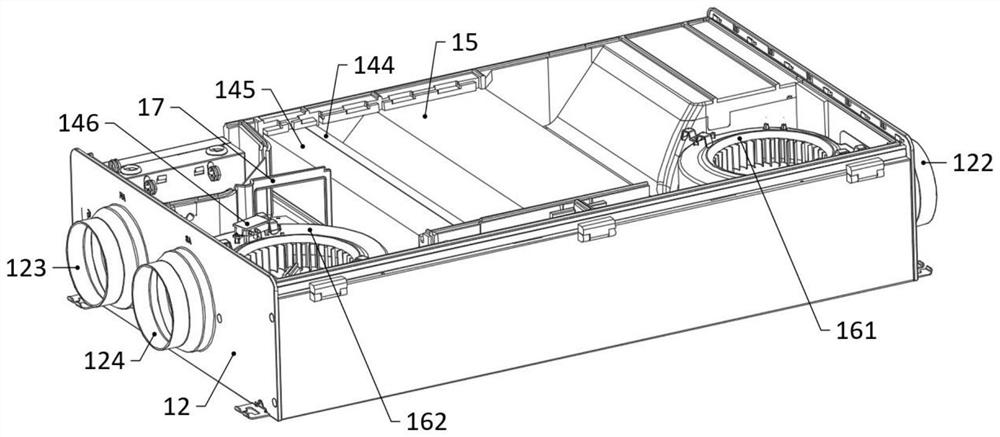 Total-heat fresh air ventilator with double-layer air duct