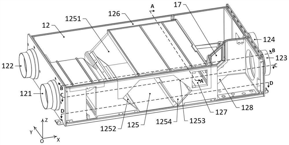 Total-heat fresh air ventilator with double-layer air duct