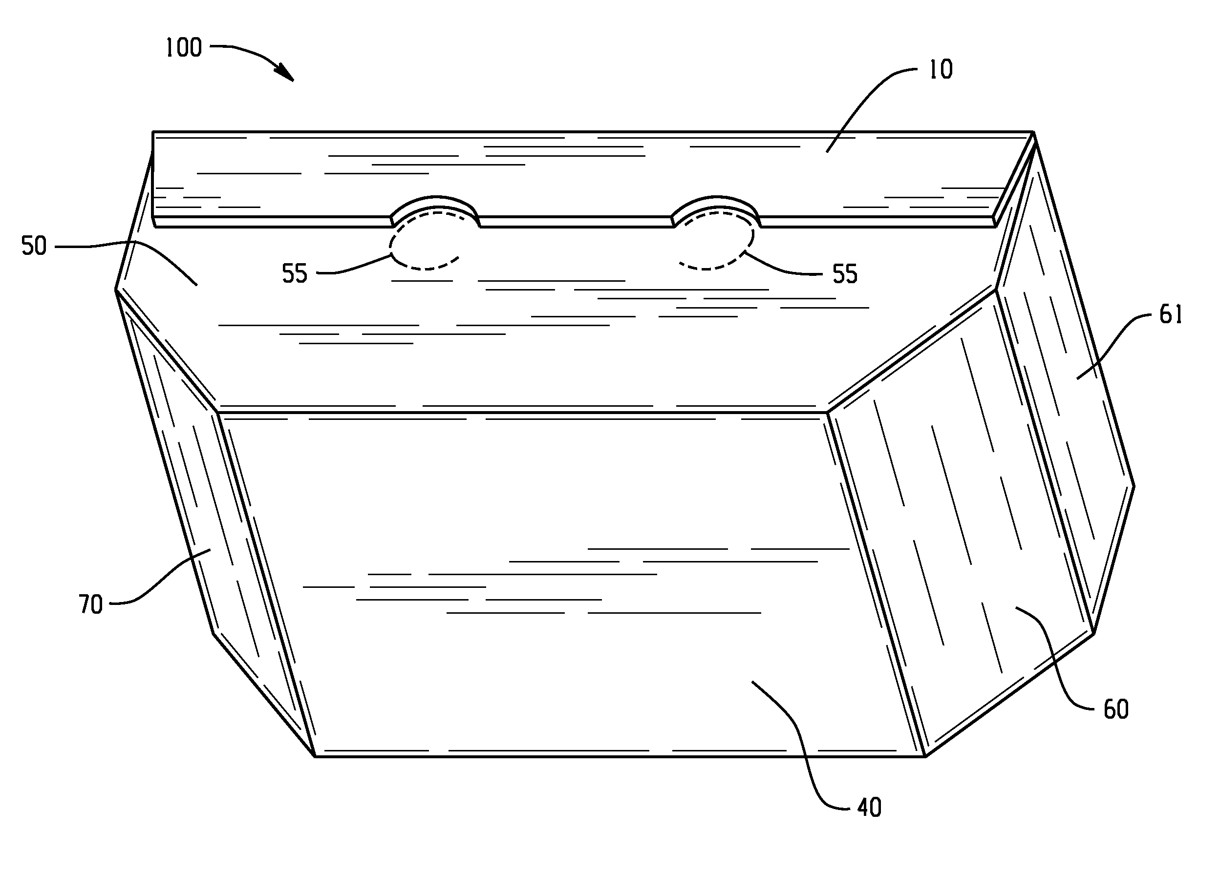 Easy opening carton having improved stacking strength