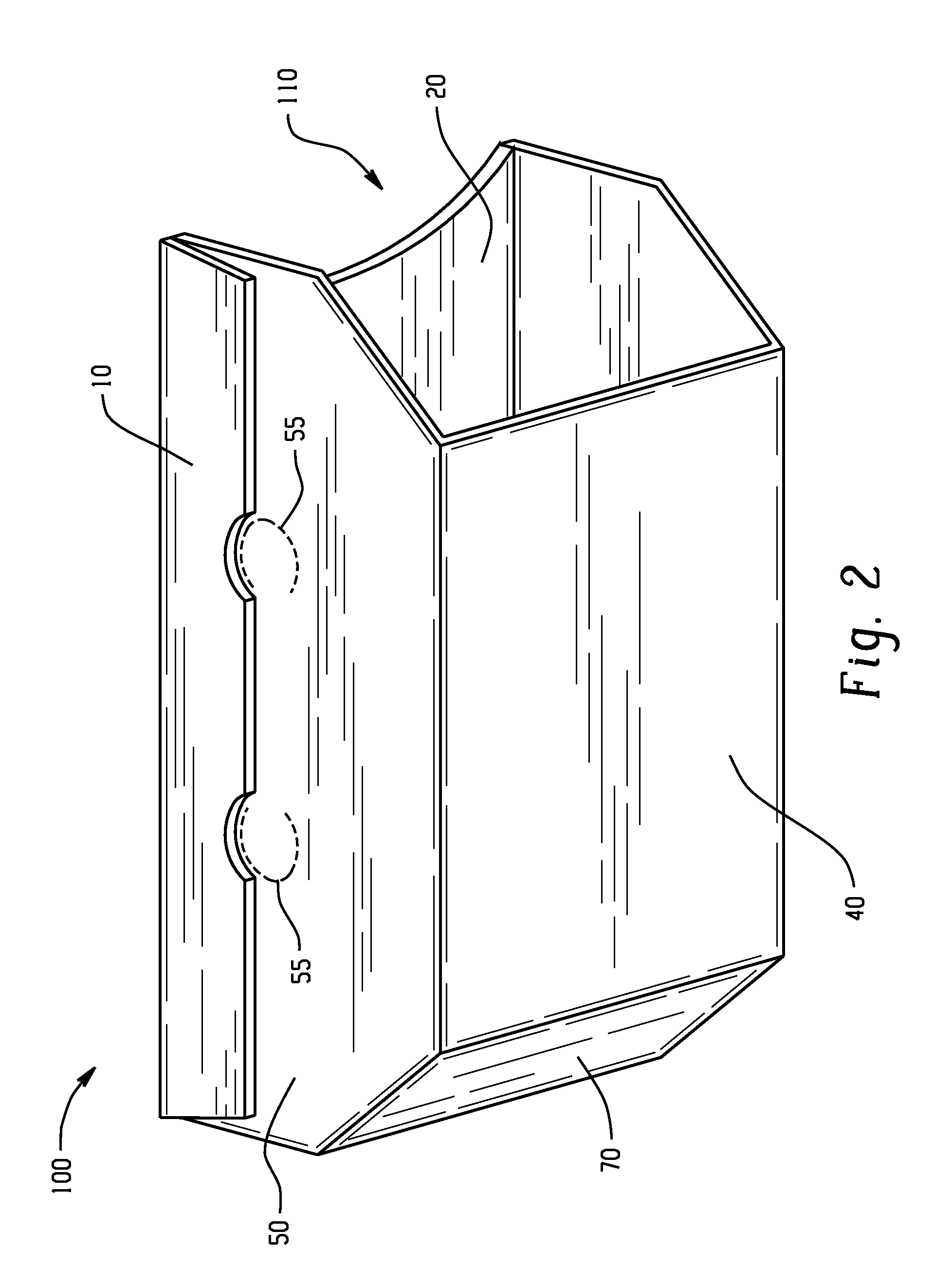 Easy opening carton having improved stacking strength