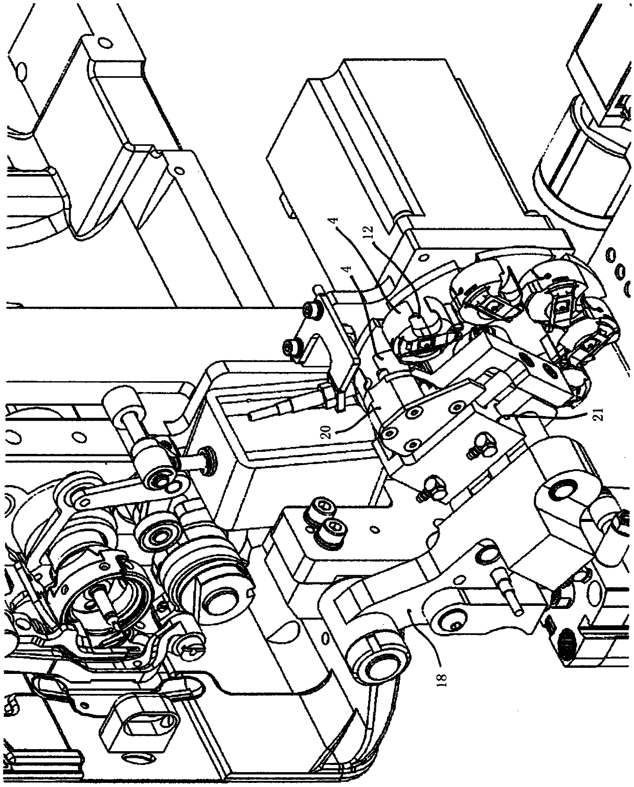 Sewing machine with a bobbin case changing device