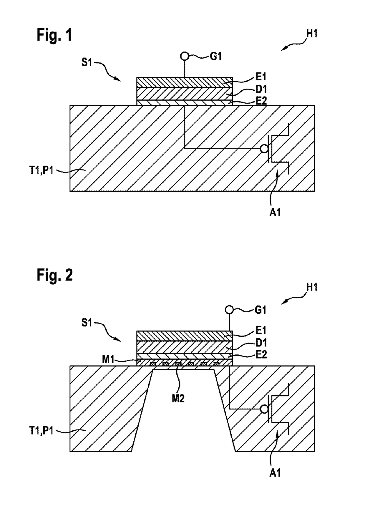 Semiconductor-Based Gas Sensor Assembly for Detecting a Gas and Corresponding Production Method