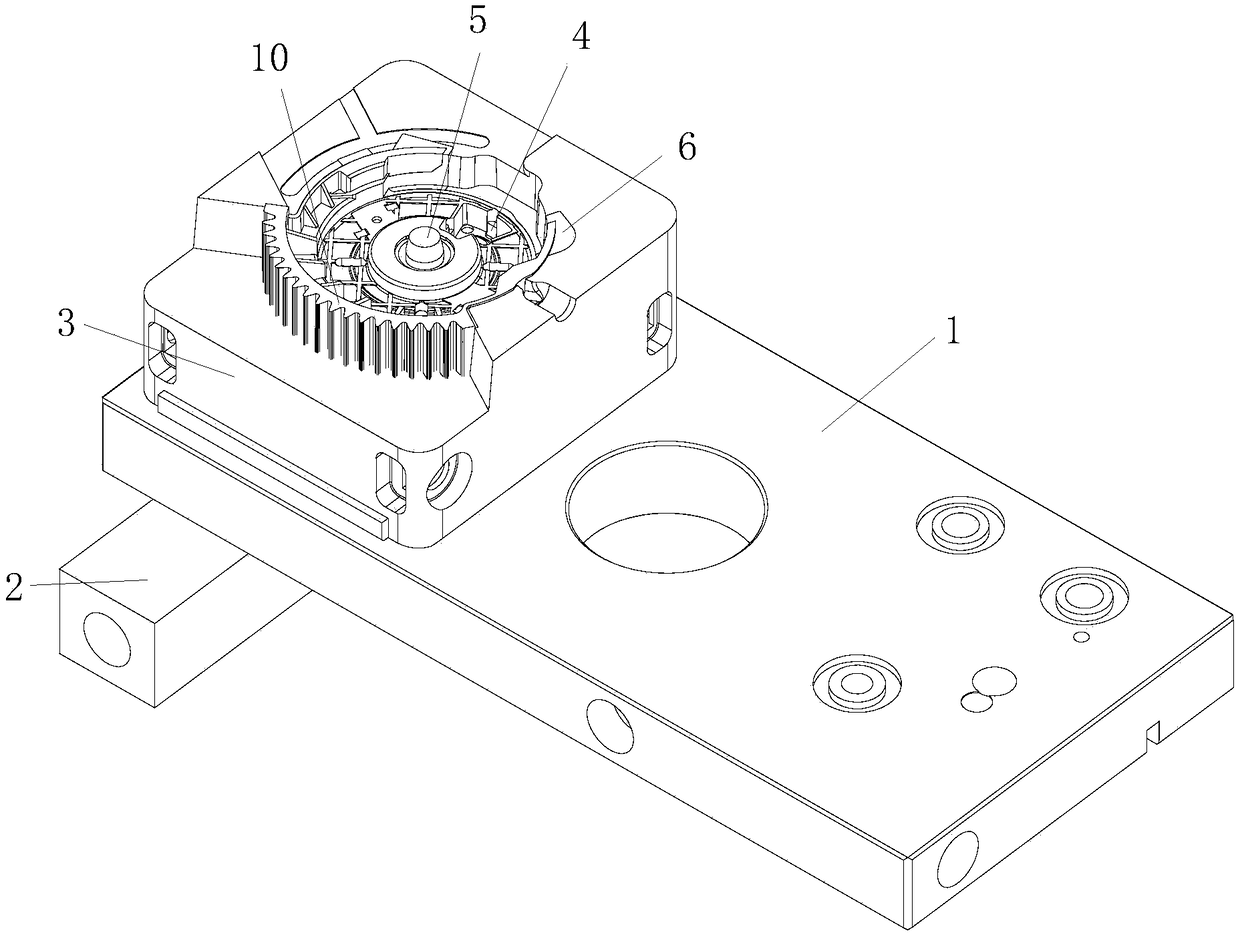 Material suction mold of automobile air inlet valve half-gear product and material suction hole machining technology of material suction mold