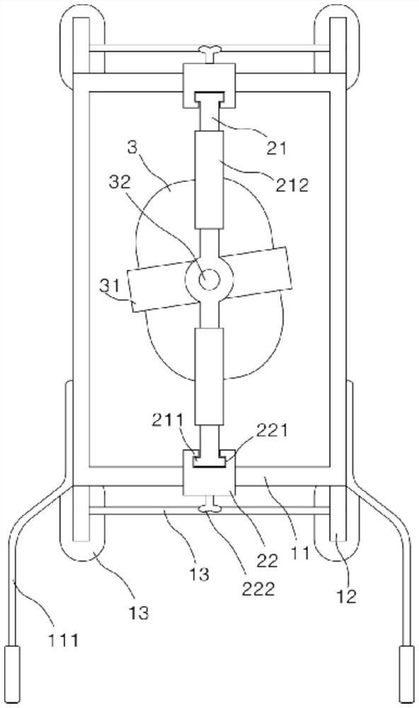 Rollable annular frame type hole digging device with sliding grooves