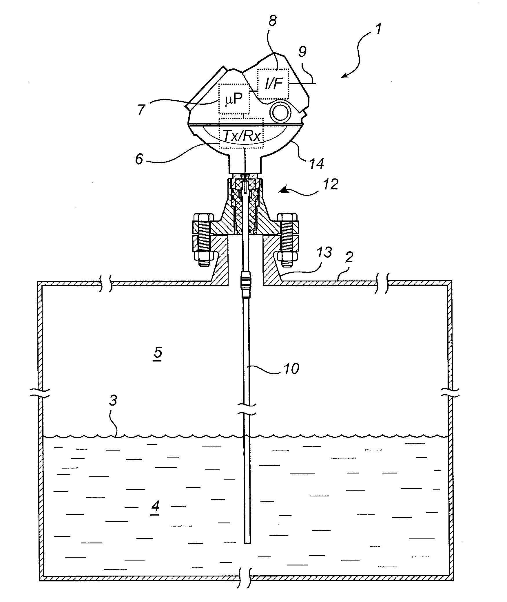 Tank feed through structure for a radar level gauge