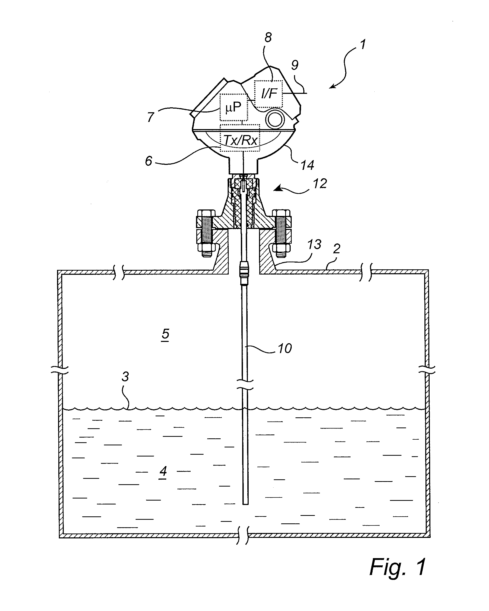 Tank feed through structure for a radar level gauge