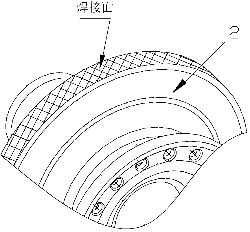 Anti-vibration type dual-alloy turbine blisk and manufacturing method thereof