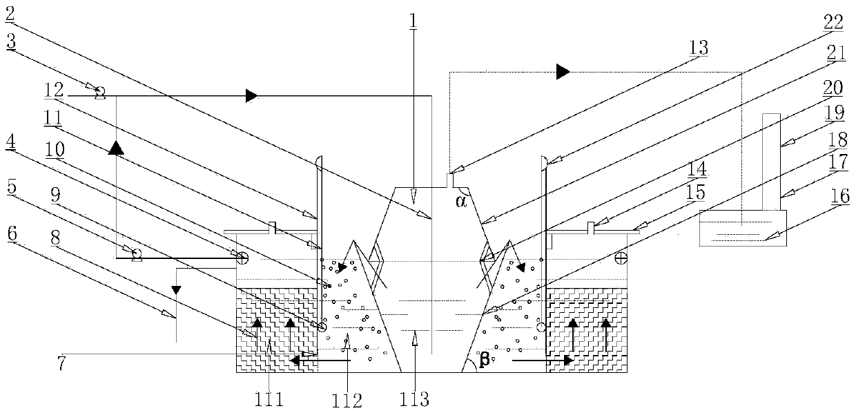 Tricyclic type synchronous carbon removal and denitrification biological reactor