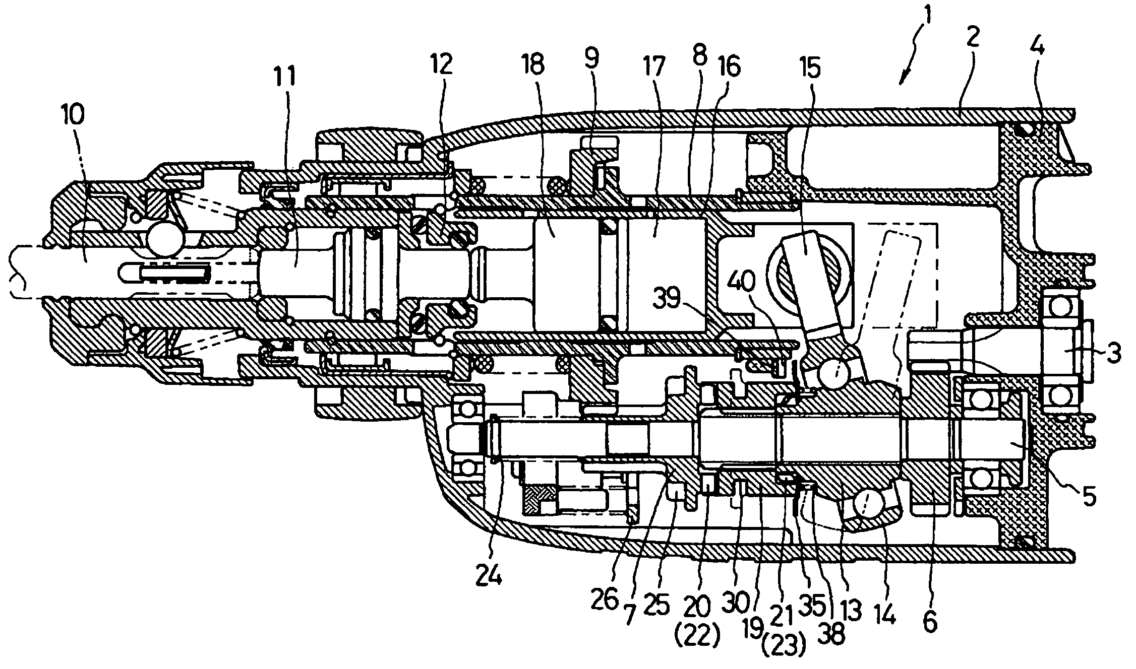 Hammer drill with a mechanism for preventing inadvertent hammer blows