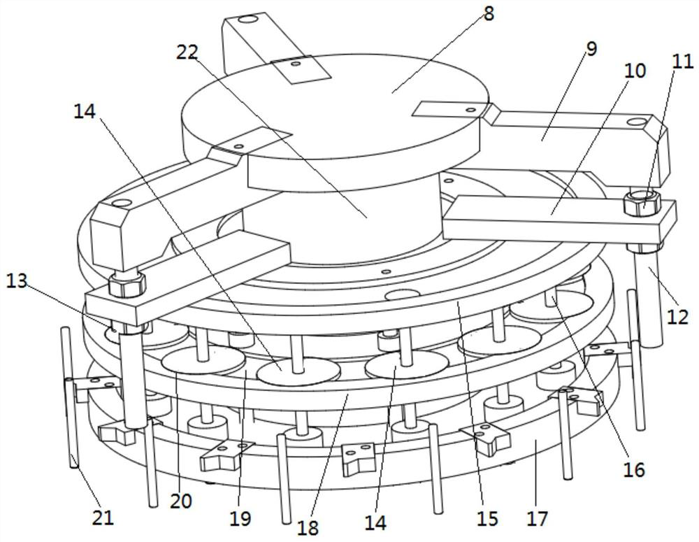 A clamping device for electric polarization of piezoelectric material