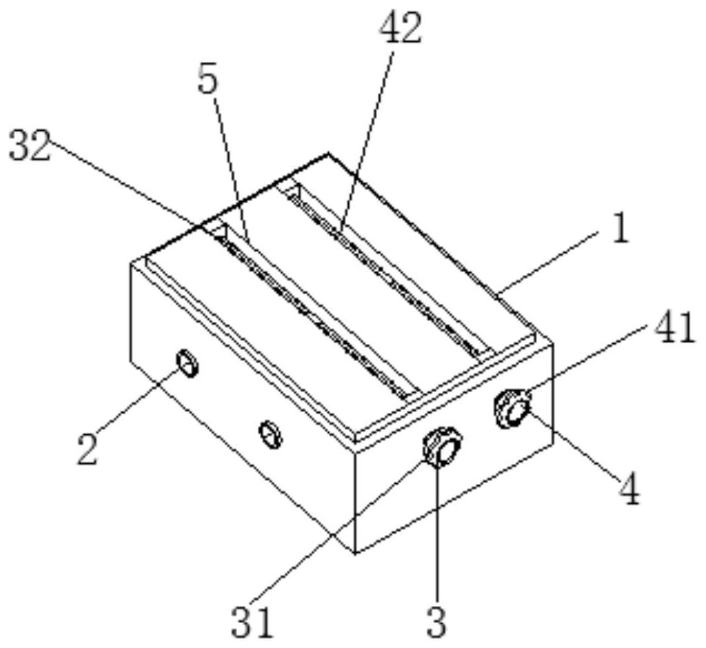 A clamping device for electric polarization of piezoelectric material