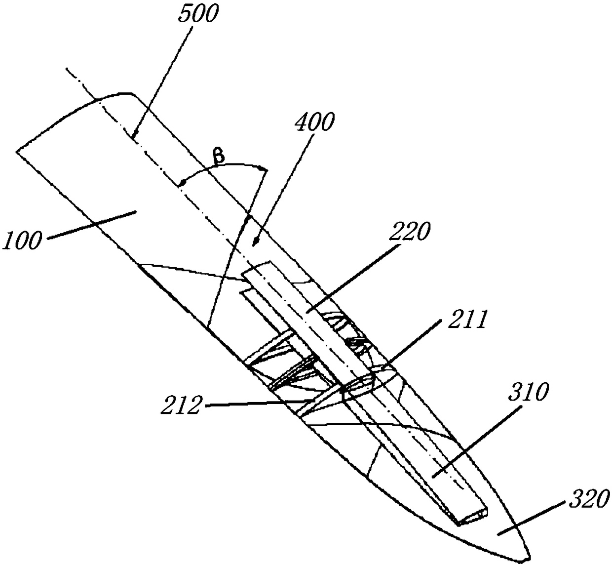 Blade tip extending structure and method of wind power blade