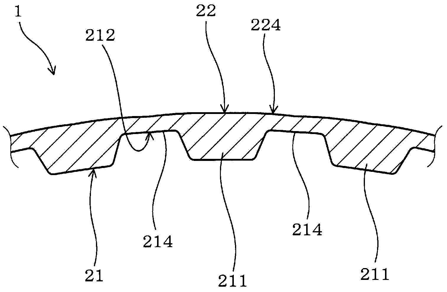 Cup-shaped part with inner peripheral uneven surface section, method for manufacturing cup-shaped part, and device for manufacturing cup-shaped part