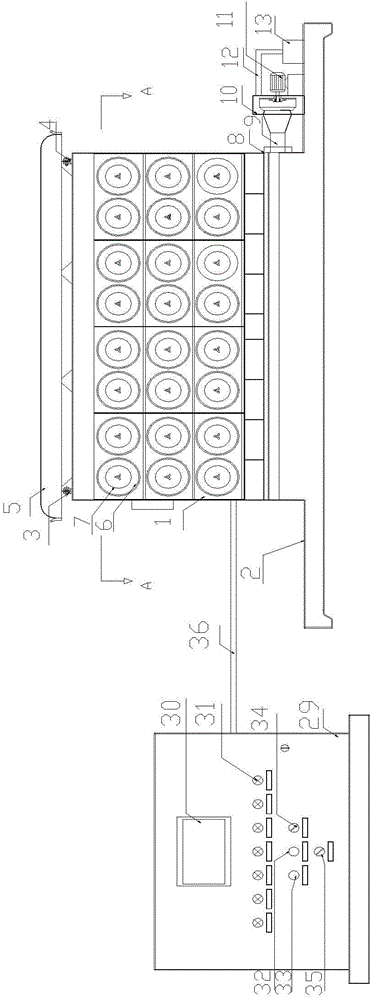 Pulse-type filter cylinder dedusting and ventilating apparatus