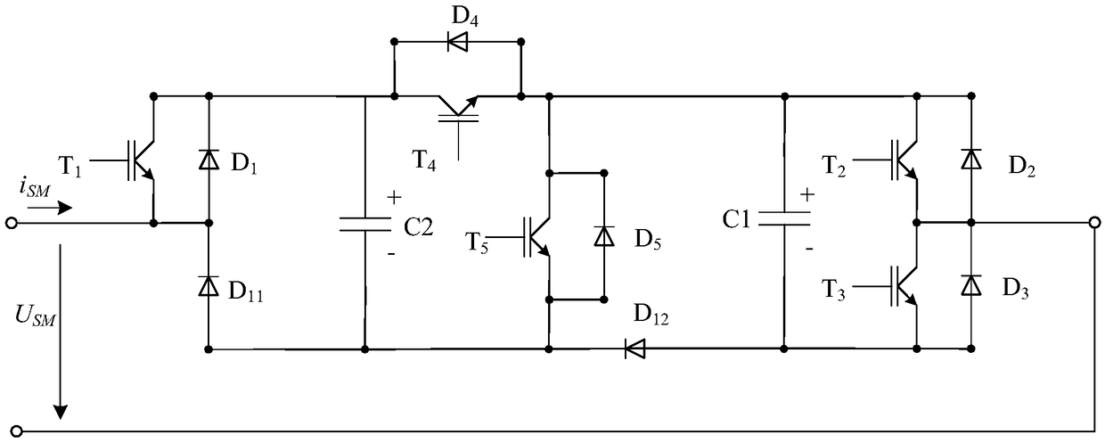 Converter power module with direct-current fault self-clearing ability and converter