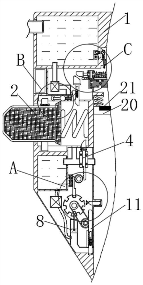 Heat-conducting glue feeding auxiliary device capable of reabsorption and automatic reminding