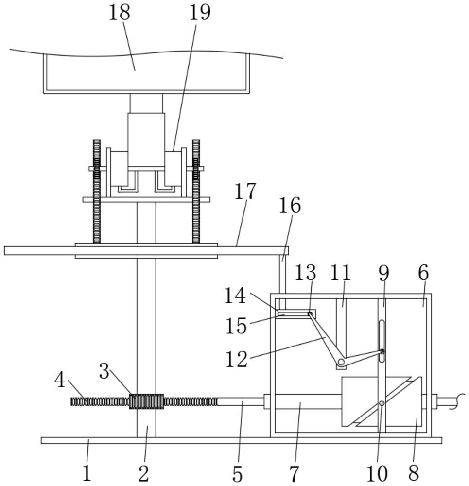 An all-round adjustable boarding bridge fixed bridge head installation structure