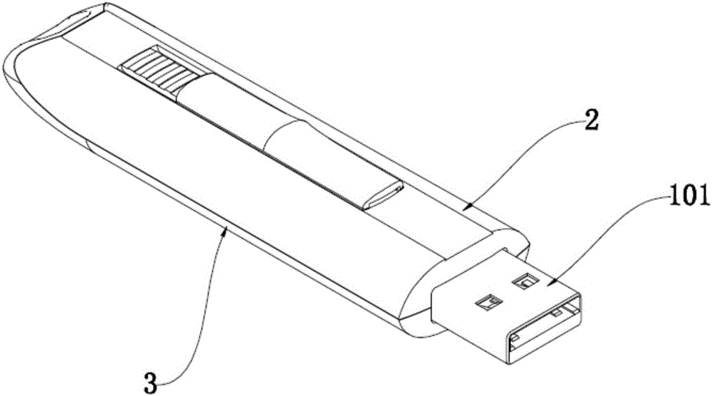 Pushing type telescopic flash drive