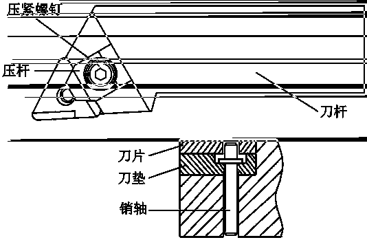 Upward pressing type machine clamp transposition turning tool teaching aid based on 3D printing