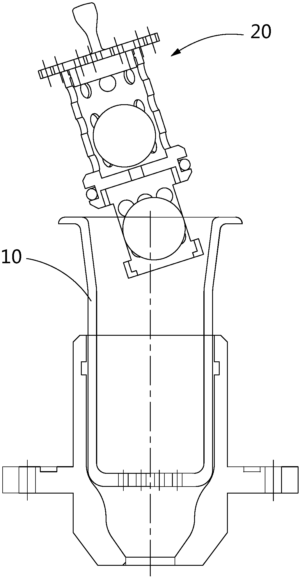 Water discharging device for refrigerated container