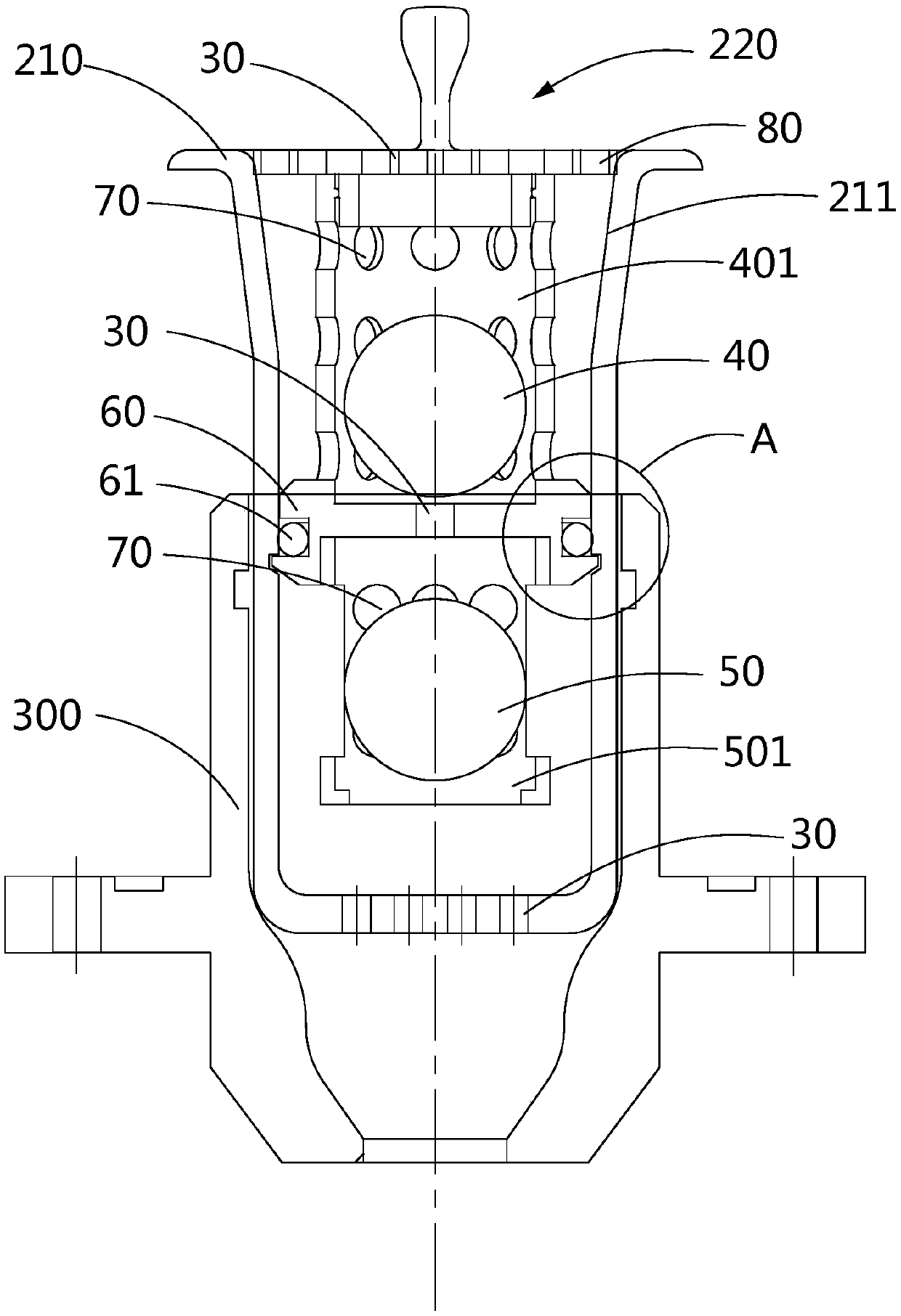 Water discharging device for refrigerated container