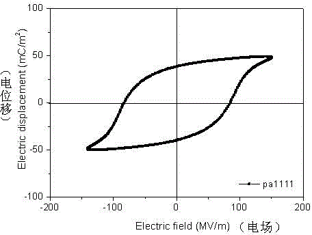 Nylon 1111/ polyvinylidene fluoride ferroelectric composite film and preparation method thereof