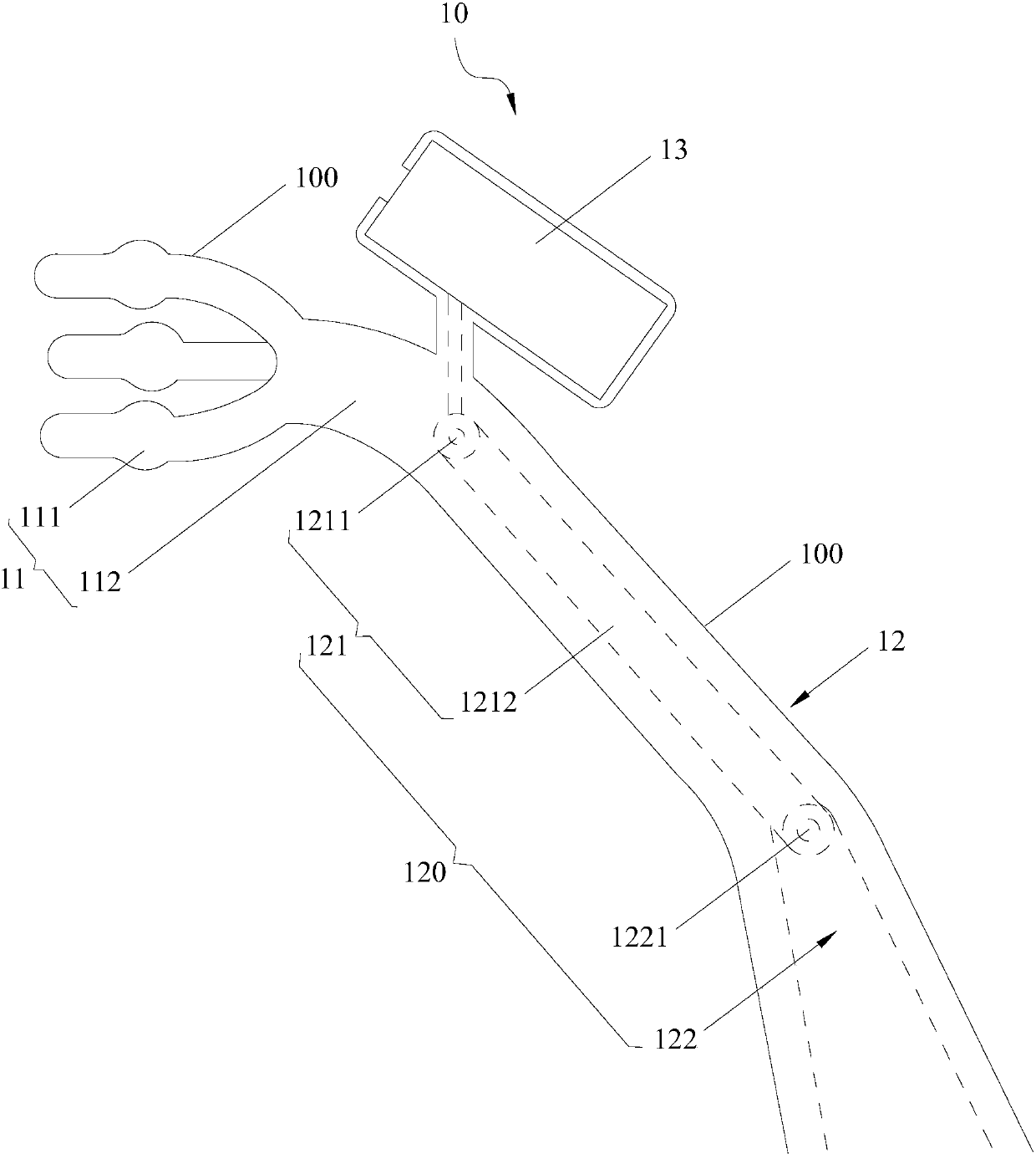 Robot arm and electric vehicle charging device