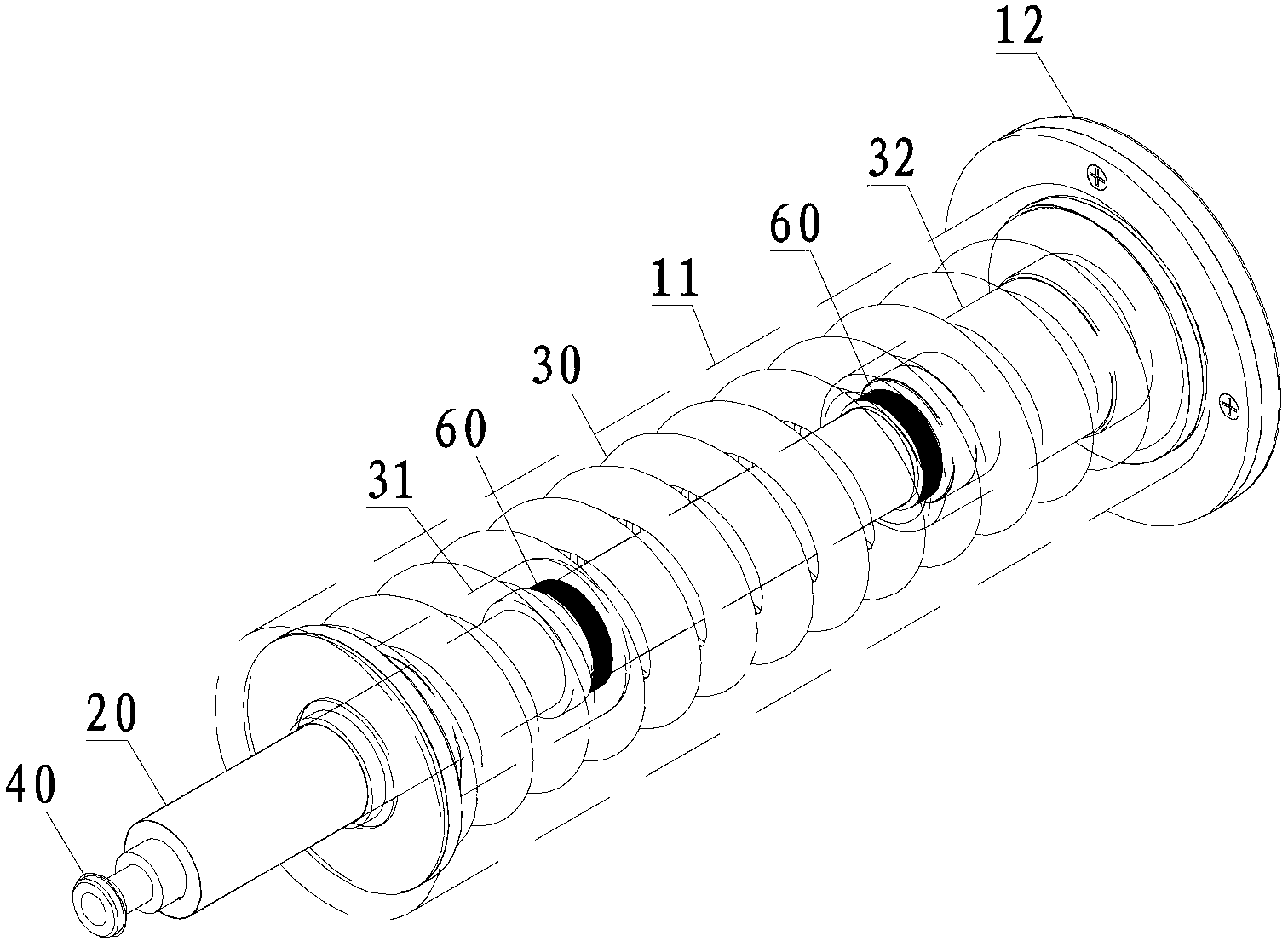 Bidirectional movable support structure for building