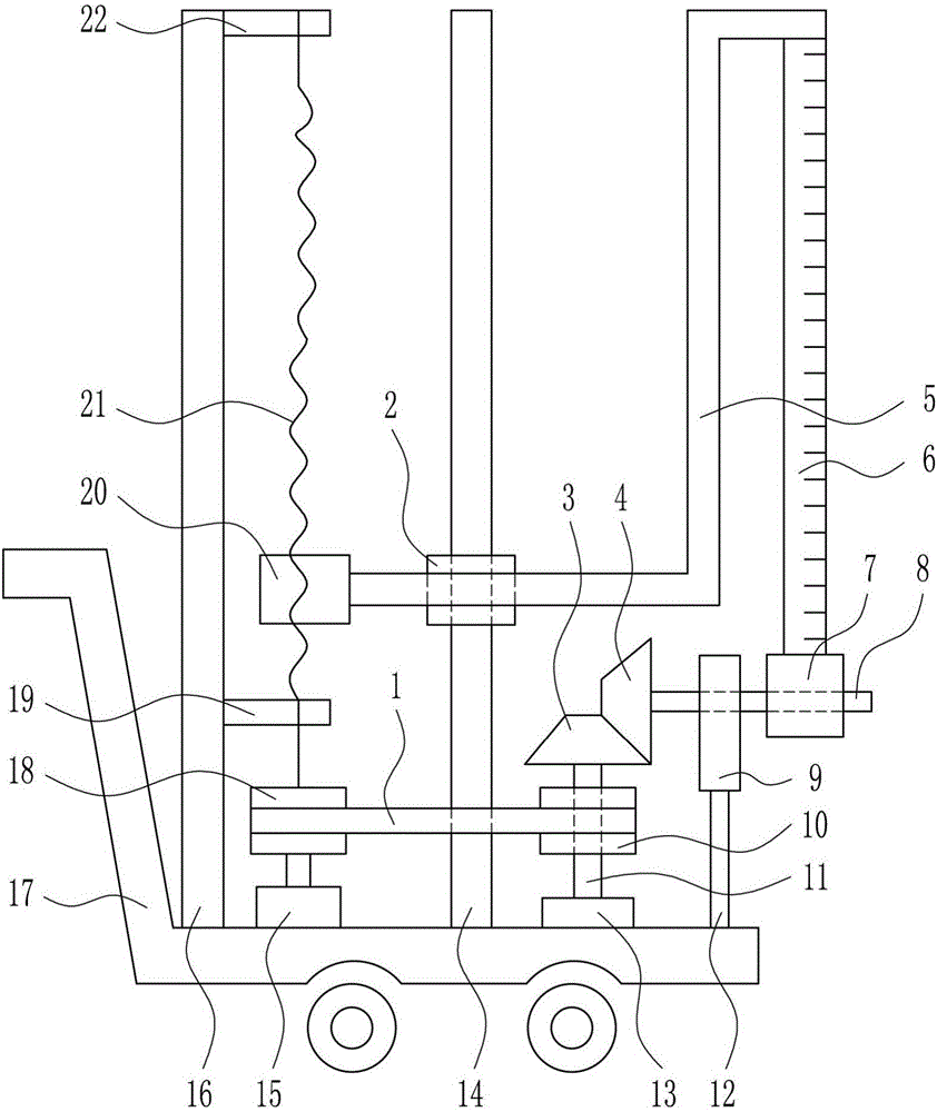 High-efficiency measuring device for indoor mosaic tiles